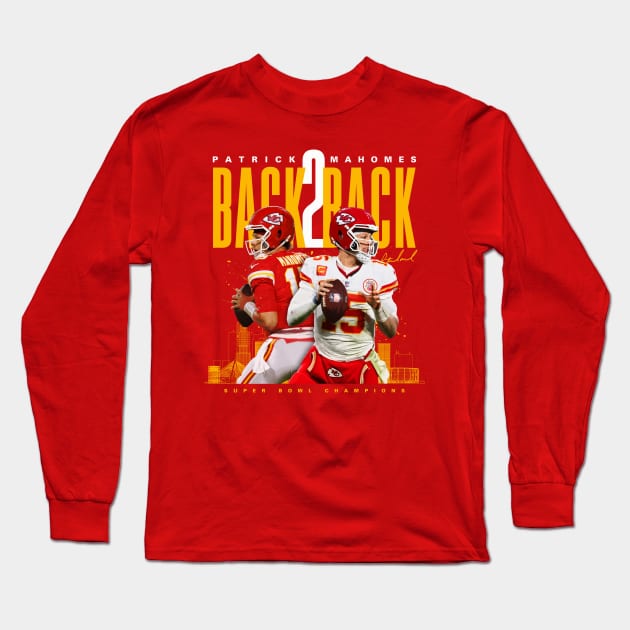 Patrick Mahomes Long Sleeve T-Shirt by Juantamad